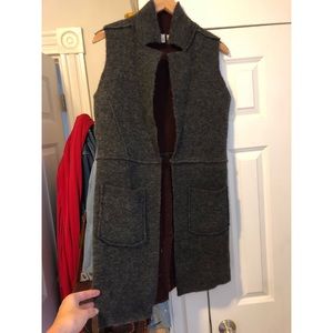 Anthropologie long warm sweater vest